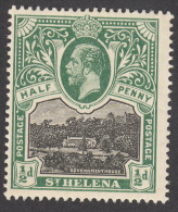 St Helena 1912  1/2d  SG72  MH - Isola Di Sant'Elena