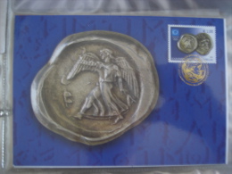 Greece 2004 Athens 2004 Ancient Olympic Coins Set Of 4 Maximum Cards - Cartes-maximum (CM)