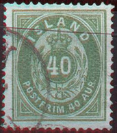 ICELAND - ISLANDE - 40 A - Mi. 14A  - USED- 1876 - RARE - Used Stamps