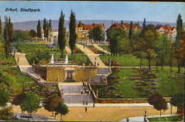 Germany-Postcard Circulated In 1930-Erfurt-City Park-2/ Scans - Erfurt