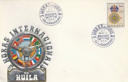 ANGOLA - TIMBRES - STAMPS - MARCOPHILIA - 3 HEURES INTERNASTIONASLES DE HUILA - SÁ DA BANDEIRA 25-08-1974 - Angola