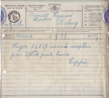 Télégramme Déposé à RESSAIN Le 18 Mai 1893 Pour REBECQ (cachet Ferroviaire Hexagonal) Vignette Bleu De L´administration - Telegraph [TG]