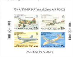 Ascension 1993 Royal Air Force 75th Anniversary S/S MNH - Ascension (Ile De L')