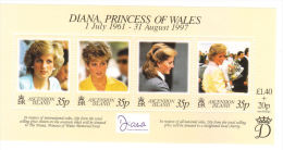 Ascension 1998 Diana Princess Of Wales Sheet MNH - Ascension