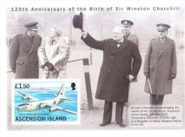 Ascension 1999 Sir Winston Churchill 125th Birth Anniversary S/S MNH - Ascension (Ile De L')