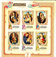 Aitutaki 1974 Christmas Paintings Of Virgin & Child S/S MNH - Aitutaki