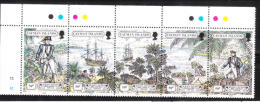 Cayman Islands 1989 Mutiny On The Bounty Strip MNH - Cayman (Isole)