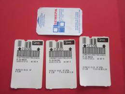 4 Billets Ticket De Parking Carte Magnétique Société Q Park à Marseille Et Société SEMEPA à  Aix-en-Provence - Autres & Non Classés