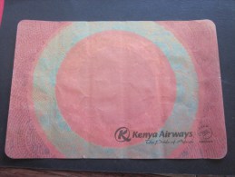 Dessous-de-plateau Papers Compagnie Aérienne D´aviation Type Serviette Publicitaire >>Kenya Airways The Pride Of Africa - Tovaglioli Bar-caffè-ristoranti