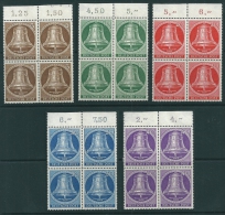 Germany -Berlin 1951 (Clapper In The Centre) SG B101-5 MNH** Blocks Of Four - Ungebraucht