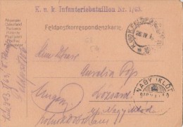 REGIMENT PORTMARK, WAR PRISONERS POSTCARD, CENSORED, 1916, AUSTRIA - 1. Weltkrieg