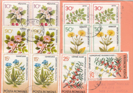 FLOWERS, STAMP ON LETTER CONFIRMATION, 1993, ROMANIA - Briefe U. Dokumente