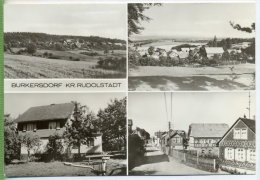 Burkersdorf-Kr. Rudolstadt, Vierfelderkarte Um 1960/1970, Verlag:--, Bild Und Heimat, POSTKARTE Erhaltung: I-II - Rudolstadt