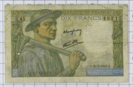 10 Francs Mineur, Ref Fayette 8-8, état TB-TTB - 10 F 1941-1949 ''Mineur''