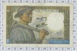 10 Francs Mineur, Ref Fayette 8-6, état TTB+ - 10 F 1941-1949 ''Mineur''