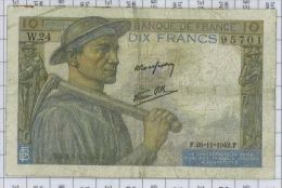 10 Francs Mineur, Ref Fayette 8-6, état TB - 10 F 1941-1949 ''Mineur''