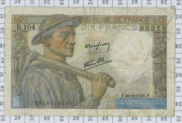 10 Francs Mineur, Ref Fayette 8-14, état TB-TTB - 10 F 1941-1949 ''Mineur''