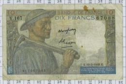 10 Francs Mineur, Ref Fayette 8-20, état TB-TTB - 10 F 1941-1949 ''Mineur''