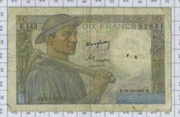 10 Francs Mineur, Ref Fayette 8-18, état TB-TTB - 10 F 1941-1949 ''Mineur''