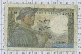10 Francs Mineur, Ref Fayette 8-14, état TB-TTB - 10 F 1941-1949 ''Mineur''