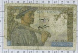 10 Francs Mineur, Ref Fayette 8-6, état TB-TTB - 10 F 1941-1949 ''Mineur''