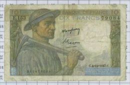 10 Francs Mineur, Ref Fayette 8-19, état TB-TTB - 10 F 1941-1949 ''Mineur''