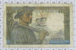 10 Francs Mineur, Ref Fayette 8-19, état TTB - 10 F 1941-1949 ''Mineur''