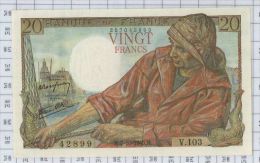 20 Francs Pecheur, Ref Fayette 13-7, état NEUF - 20 F 1942-1950 ''Pêcheur''