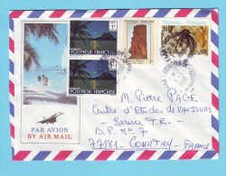 LETTRE POLYNESIE VERS LA FRANCE 1986 / CG 1037 - Lettres & Documents