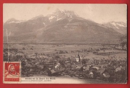 Z0433 Ollon Et La Dent Du Midi. Cachet Aigle 1915, Affranchissement Frontal 1915 - Aigle