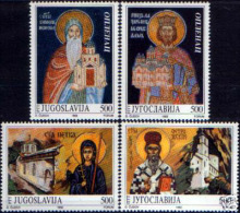 Yugoslavia 1992 Icons And Mosaics, Religion, Christianity, Art, Set MNH - Nuovi