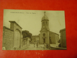 RHONE- CHIROUBLES-PLACE DE L'EGLISE-ANIMEE - Chiroubles