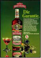 Reklame Werbeanzeige  -  Echt Stonsdorfer  -  Rückseite : Sekt  Fürst Von Metternich  ,  Von 1972 - Alcohol