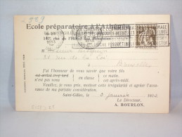 Saint Gilles.Ecole Préparatoire à L'Athenée. Rue Hôtel Des Monnaies. Carte D'absence. 1933. - St-Gilles - St-Gillis