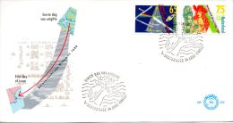 PAYS-BAS. N°1315-6 Sur Enveloppe 1er Jour (FDC) De 1988. Saturne/Newton/Guillaume III D´Orange. - Europe