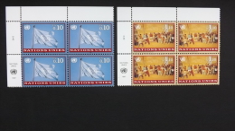 UNO-Genf 303/4  Sc 296/7, Eckrandviererblock ´A´ **/mnh, Freimarken 1997 (auch EVB B, C, D Möglich) - Nuevos