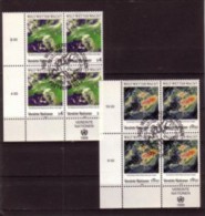 1989. UN Vienna, World Weather Watch,Block Of 4,used With First Day Cancellation - Oblitérés