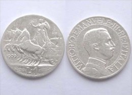 RARA !!! 1 LIRA 1909  " QUADRIGA VELOCE " !!! RARA - 1900-1946 : Victor Emmanuel III & Umberto II