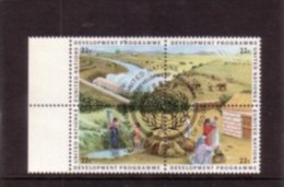 1986. UN New York, Development Programme ,Block Of 4,used With First Day Cancellation - Oblitérés