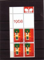 1967. LIECHTENSTEIN, Religion, Definitives ,Block Of 4,used With First Day Cancellation - Oblitérés