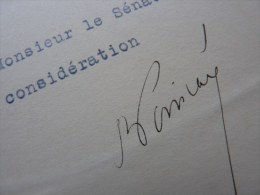 Raymond POINCARE (1860-1934) - PRESIDENT De La REPUBLIQUE - Autographe - Handtekening