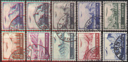 SWITZERLAND - AERO POST - AIRMAIL + DIF. COLOR - Used - 1941/48 - Used Stamps