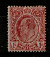 GOLD COAST 1908 1d SG 70 MOUNTED MINT Cat £10 - Gold Coast (...-1957)