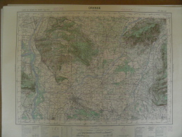 CARTE GEOGRAPHIQUE - ORANGE - Villages Quatre Angles - Lamotte Du Rhone - St Roman/Roaix - Codolet - Aymé - Topographical Maps