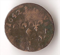 DOUBLE TOURNOIS 1642 - 1610-1643 Lodewijk XIII Van Frankrijk De Rechtvaardige