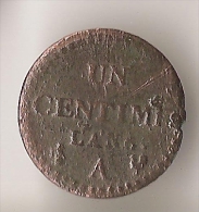 1 CENTIME AN 6 - 1792-1804 1ère République (An I – An XII)