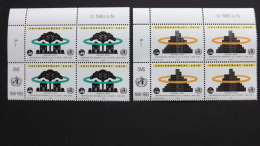 UNO-Genf 231/2 Sc 232/3 **/mnh Eckrandviererblock ´A´, Weltgesundheitsorganisati On  (EVB ´B,C Oder D´ Auch Möglich) - Neufs