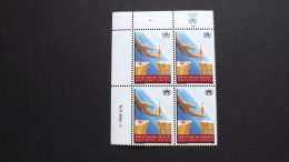 UNO-Genf 249 Sc 250 Yt 269 **/mnh Eckrandviererblock ´A´, Flüchtlinge UNHCR  (EVB ´B,C Oder D´ Auch Möglich) - Neufs