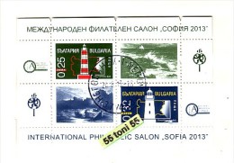 BULGARIA/ Bulgarie 2013 Int. Philatelic Salon “Sofia – LIGHTHOUSES S/S – Used - Usati