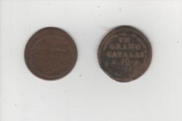 Lot De 2 Pièces, Un Grand Cavalli , Ferdinand III, Obsidionale, Une Bronze, Une Métal De Cloche - Monedas Feudales